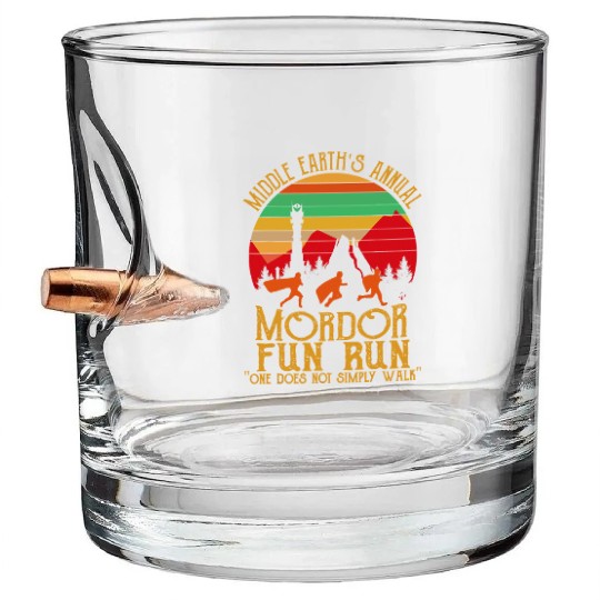 Mordor Fun Run One läuft nicht einfach Vintage Bullet Whiskey Glasses