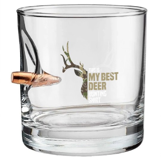 Bow and arrow hunters This is my best deer hunting Bullet Whiskey Glasses