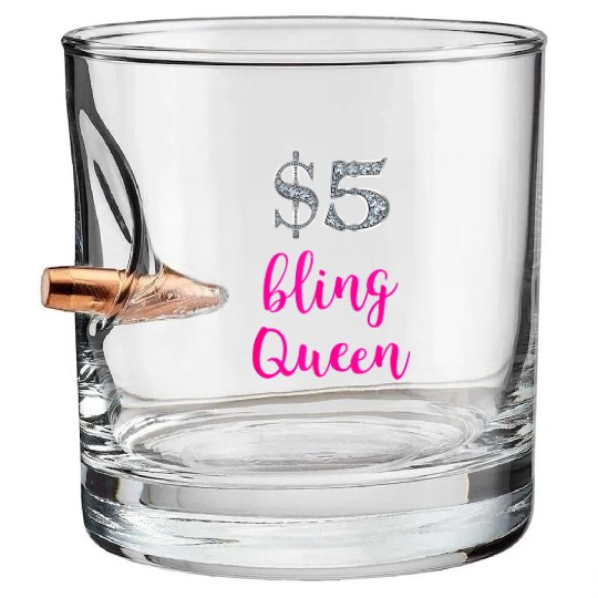 5 Bling Queen Jewelry Consultant Event Pop Up Sale Bullet Whiskey Glasses