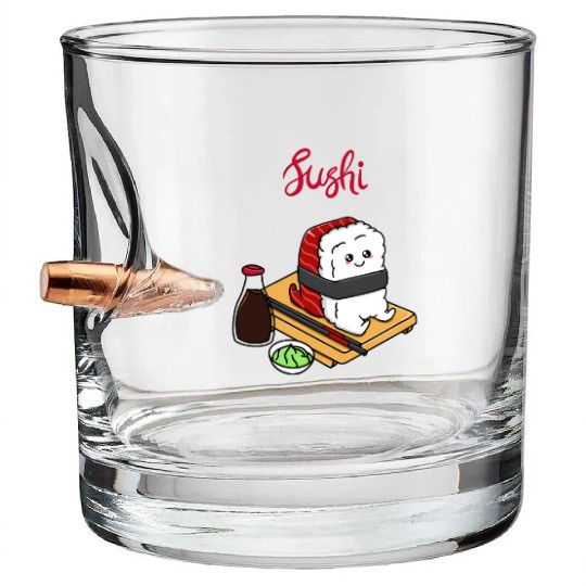Happy Tuna Sushi Bullet Whiskey Glasses