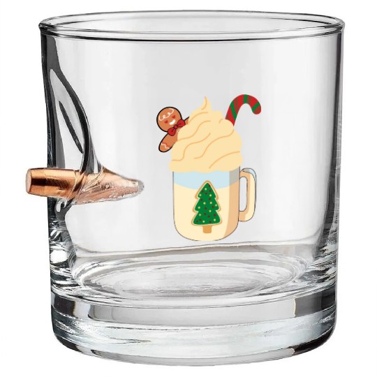 Candy Cane and Hot Cocoa, Hot Chocolate Bullet Whiskey Glasses
