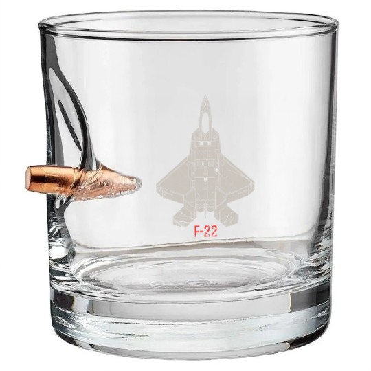 F 22 Raptor Bullet Whiskey Glasses