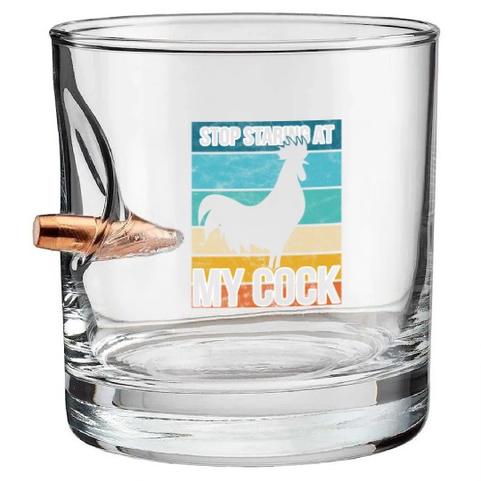 Cock Stop staring at my cock Bullet Whiskey Glasses