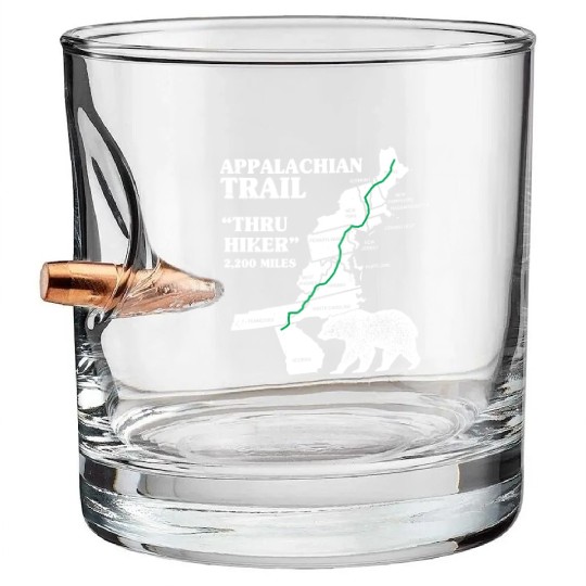 Thruh Hiker, Appalachian Trail - US Trail Bullet Whiskey Glasses