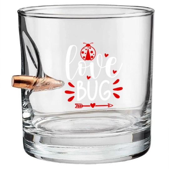 Valentines Day Gifts Love Bug Bullet Whiskey Glasses