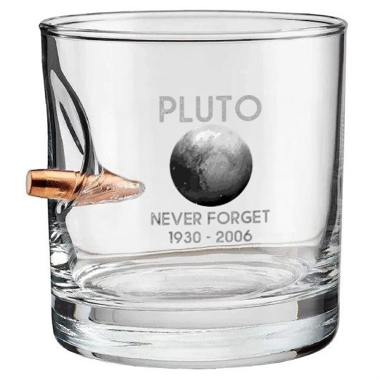 Pluto Never Forget Bullet Whiskey Glasses