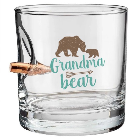 Cute Grandma Bear Matching Family Bullet Whiskey Glasses