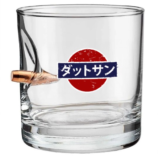 Datsun Vintage Japanese Car Bullet Whiskey Glasses