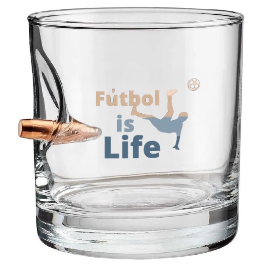 Football is life Bullet Whiskey Glasses