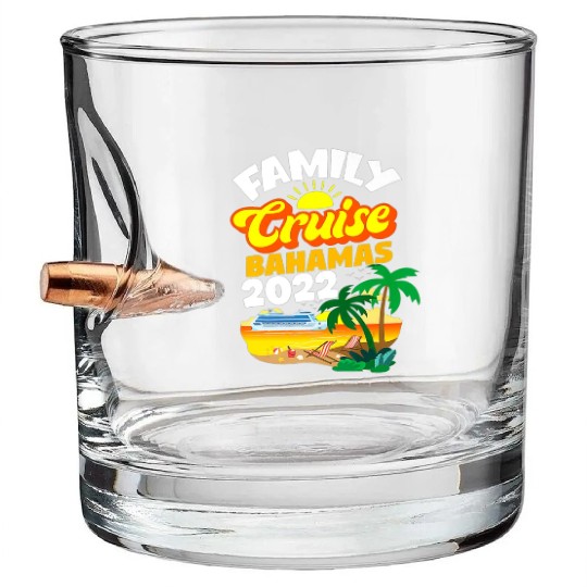 Family Cruise Bahamas Men Women Boys Girls Sailing Bullet Whiskey Glasses