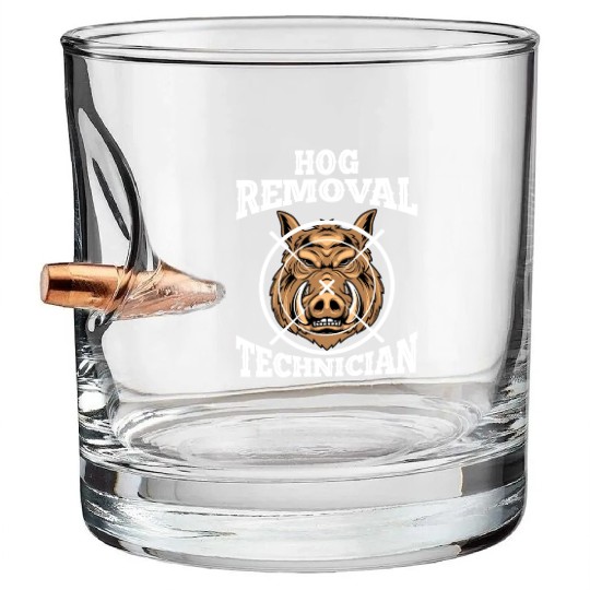 Boar wild boar hunting Wild boar hunter Bullet Whiskey Glasses