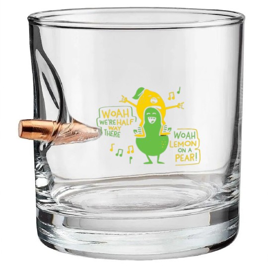 Lemon On A Pear Funny Meme Lemon On A Pear Teacher Bullet Whiskey Glasses