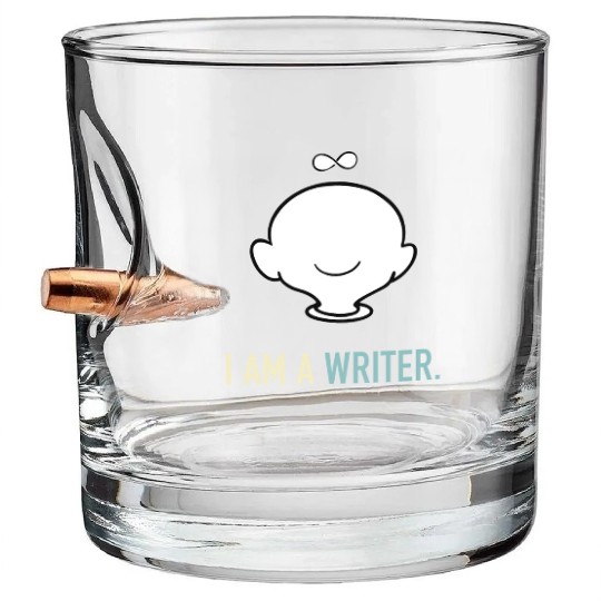 I am a writer Bullet Whiskey Glasses