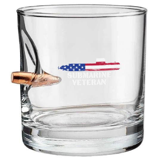 Submarine Veteran Submariner US Military Bullet Whiskey Glasses