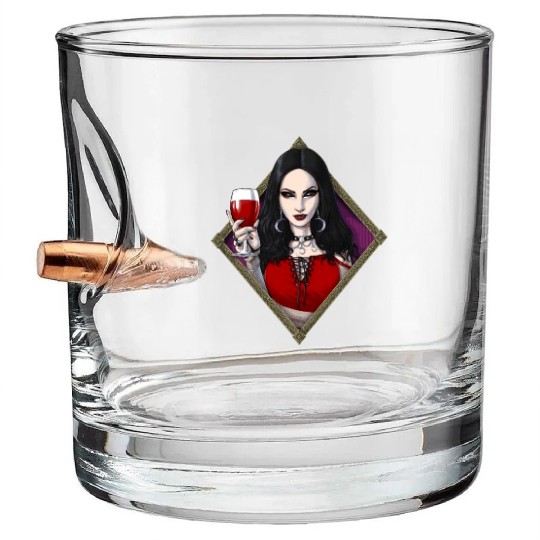 Gothic Witch Alien Goth Bullet Whiskey Glasses