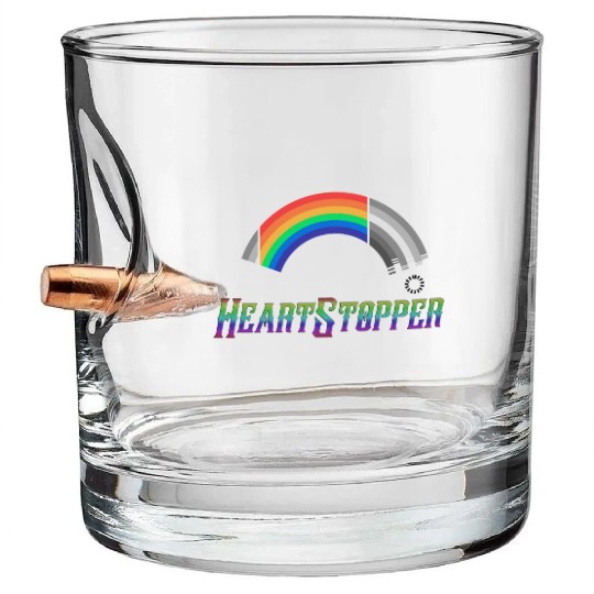 Heartstopper Rainbow LBGTQIA+ Loading Bullet Whiskey Glasses