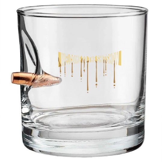 Graffiti shit show Bullet Whiskey Glasses