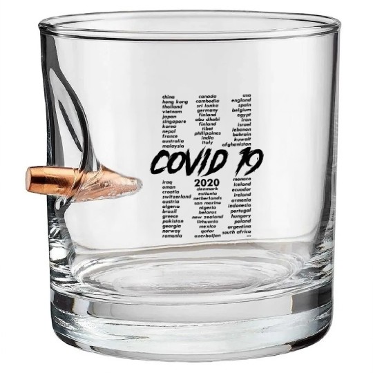 Corona Virus World Tour Bullet Whiskey Glasses
