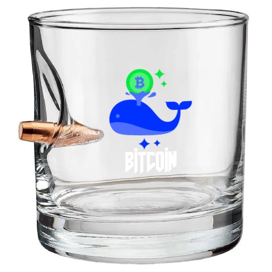 Bitcoin whale Bullet Whiskey Glasses