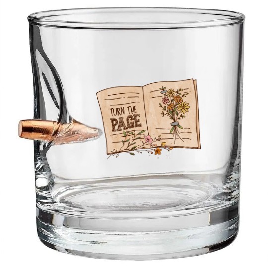 Turn the page sublimation Bullet Whiskey Glasses