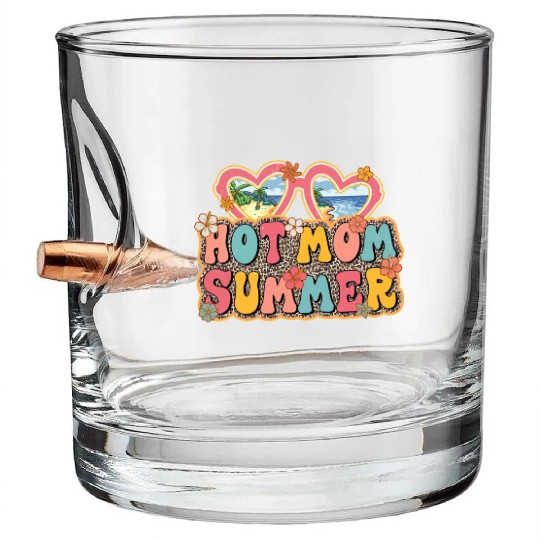 Hot Mom Summer sublimation Bullet Whiskey Glasses