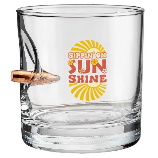 Sippin on sunshine sublimation Bullet Whiskey Glasses