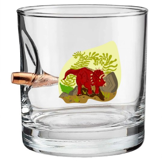 Triceratops horridus Bullet Whiskey Glasses