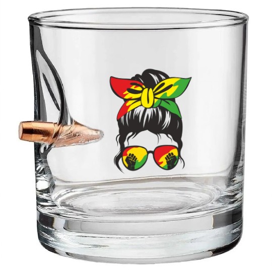 Juneteenth Day 1865, Freedom Day America African Bullet Whiskey Glasses