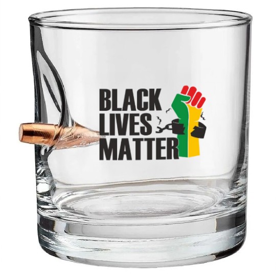 Juneteenth Day 1865, Black Lives Matter Bullet Whiskey Glasses