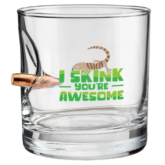 Herpetology Skink Lizard Wildlife Reptile Bullet Whiskey Glasses