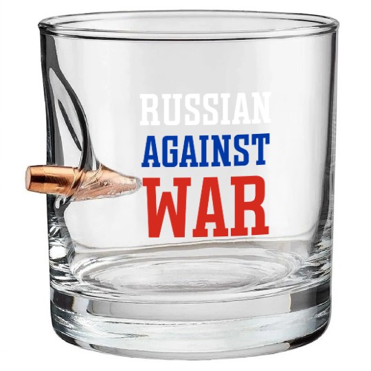 Russian against war Bullet Whiskey Glasses
