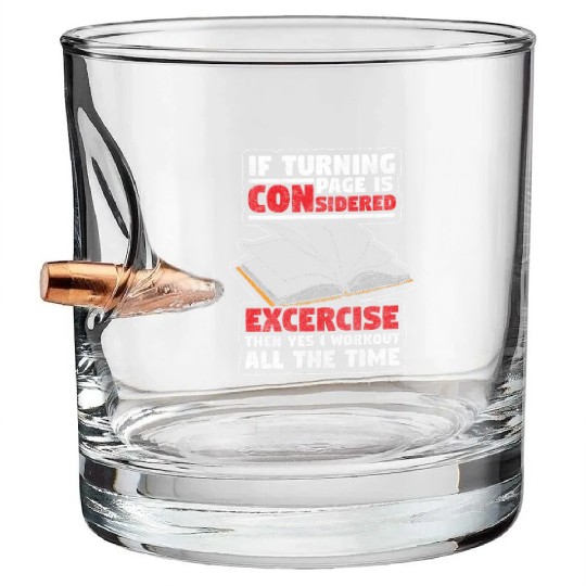 Bookworm Library Literature Back To School Bullet Whiskey Glasses