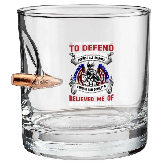 Veterans day celebration. Thank you veterans Bullet Whiskey Glasses