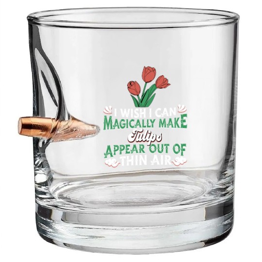Tulip Garden Gardening Bullet Whiskey Glasses