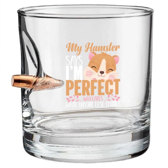 Cute Pet Owners Hamsters Love My Hamster Gift Idea Bullet Whiskey Glasses