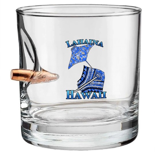 Lahaina Vacation Tribal Stingrays Bullet Whiskey Glasses