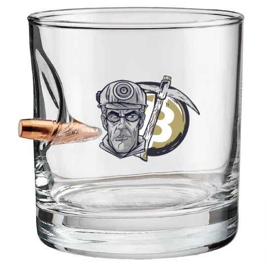 Funny Bitcoin Crypto Blockchain Btc Fun Lovers Bullet Whiskey Glasses