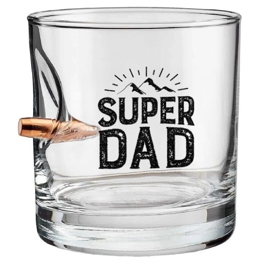 Art Print Bullet Whiskey Glasses Happy Father's Day Love Heart