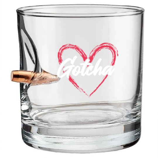 Gotcha Heart Adoption Bullet Whiskey Glasses