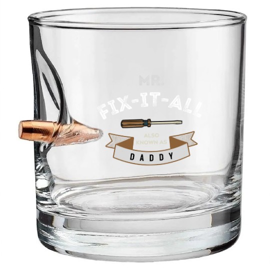 Black Beige Light Brown Vintage Father's Day Bullet Whiskey Glasses