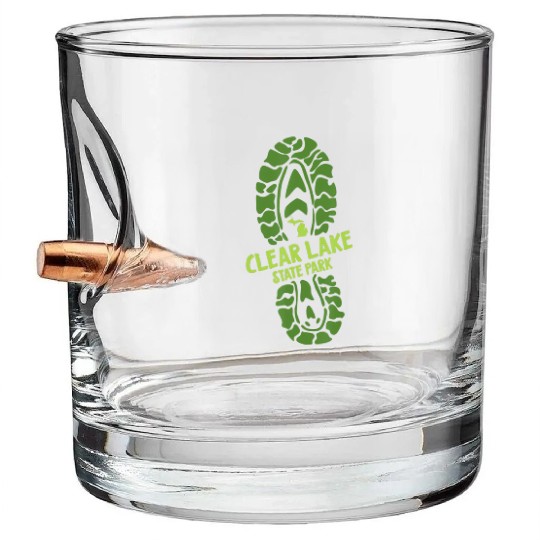 Clear Lake State Park Michigan MI Vacation Hiking Bullet Whiskey Glasses