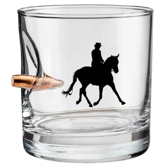 Equestrian Rider, Horse Riding, Horse, Cowgirl Bullet Whiskey Glasses