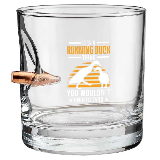 Running Duck Thing Bottled Bullet Whiskey Glasses