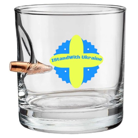 I Stand With Ukraine Bullet Whiskey Glasses