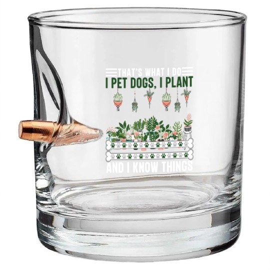 I Love My Garden Planting Gardening Plants Gifts Bullet Whiskey Glasses
