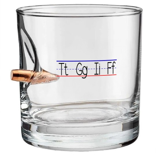TGIF funny teacher thank god it's friday quote Bullet Whiskey Glasses
