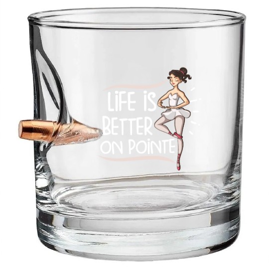 Ballet Ballerina Dance Dancer Dancing Ballet Gift Bullet Whiskey Glasses