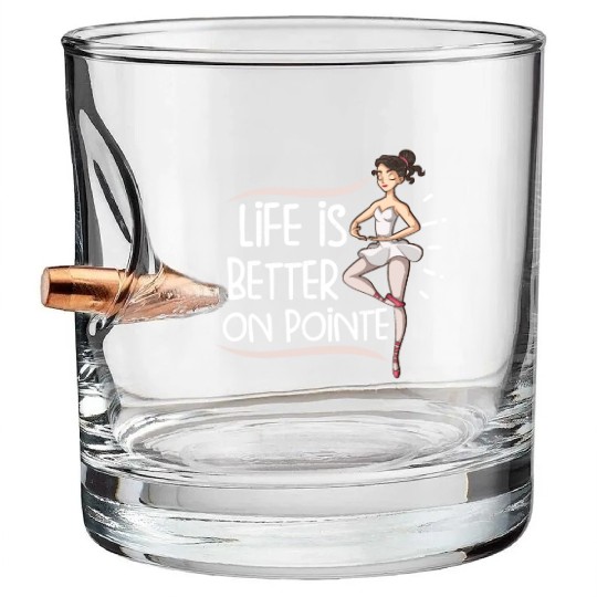 Ballet Ballerina Dance Dancer Dancing Ballet Gift Bullet Whiskey Glasses