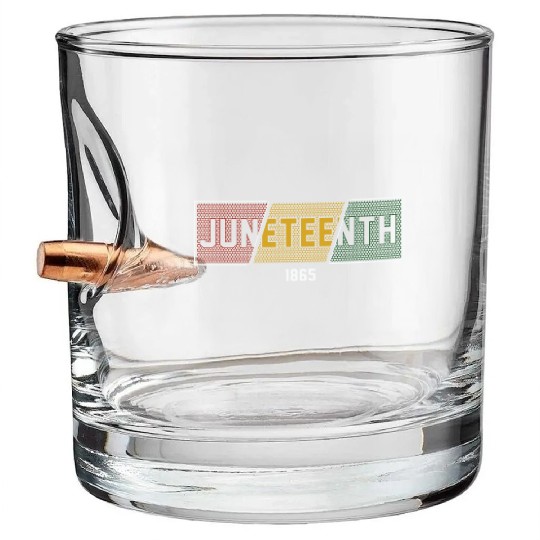 Juneteenth Black History Day Pride Gift Bullet Whiskey Glasses