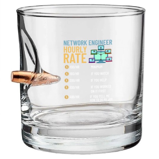 Network Engineer Director Computer Engineering Bullet Whiskey Glasses